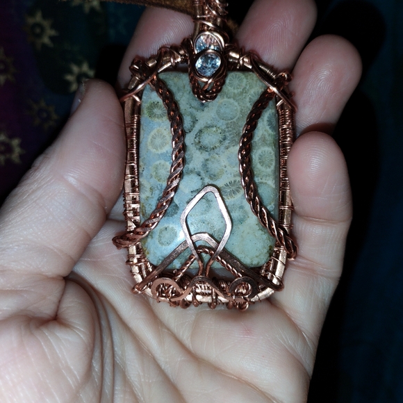 Coral Fossil Jasper Necklace - Picture 11 of 11